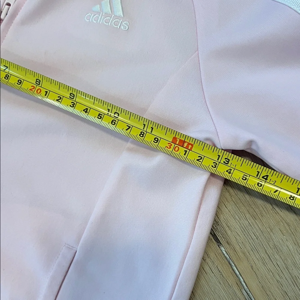 Adidas Light Pink Zip-Up Jacket 6X Girls